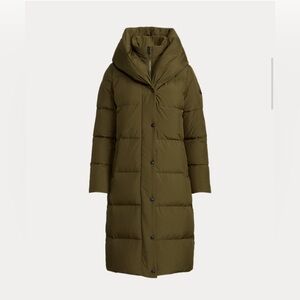 Ralph Lauren pillow hood longline feather down coat